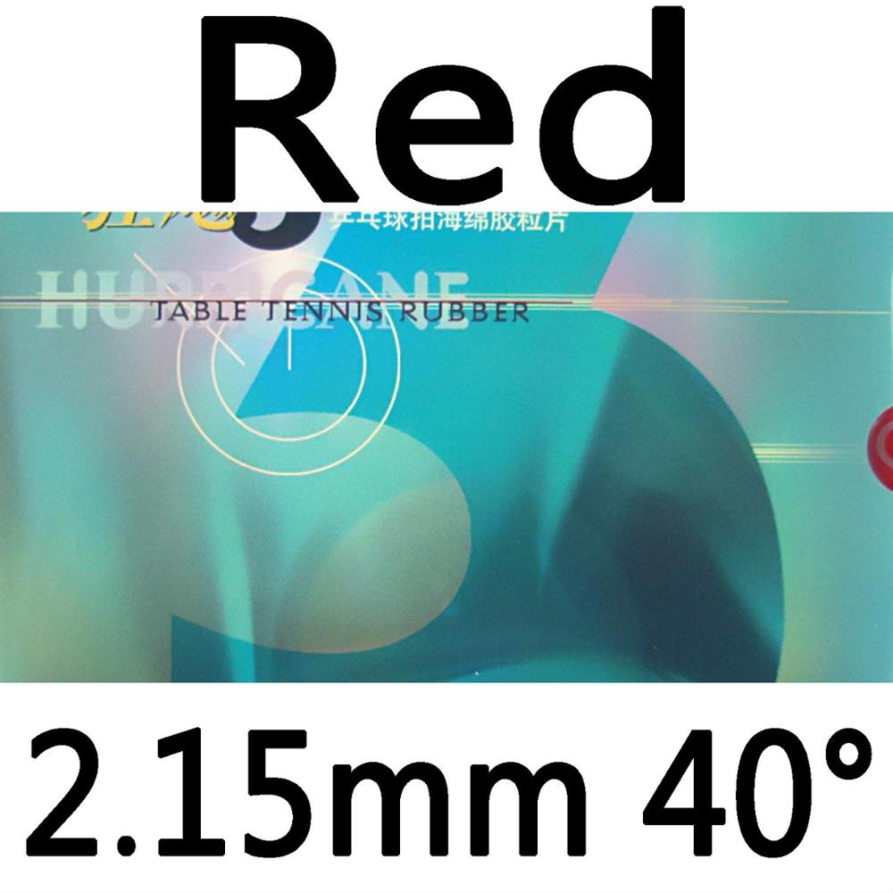 DHS NEO Hurricane 3 Attack Loop Pips-In Table Tennis PingPong Rubber With Sponge: Red 2.15mm H40