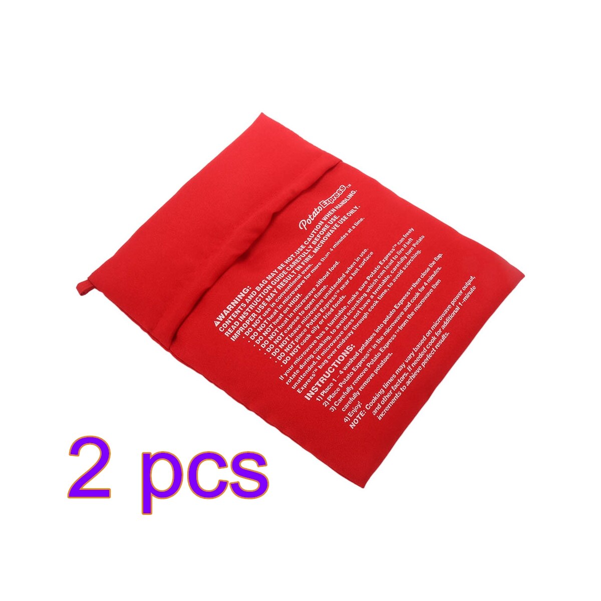 1Pcs Rood Wasbare Cooker Bag Magnetron Bakken Aardappelen Zak Rijst Pocket Koken Gereedschap Om Te Koken Keuken Gadgets Bakken tool: 2 pcs