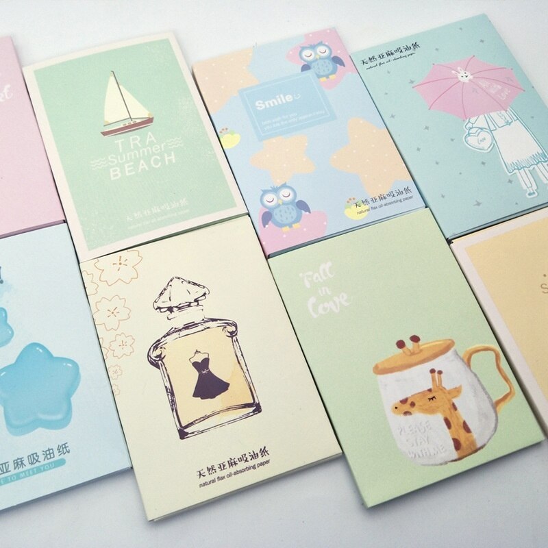 50pcs / box of oil-absorbent paper randomly send 5 boxes of facial oil control clean face oil-absorbing paper