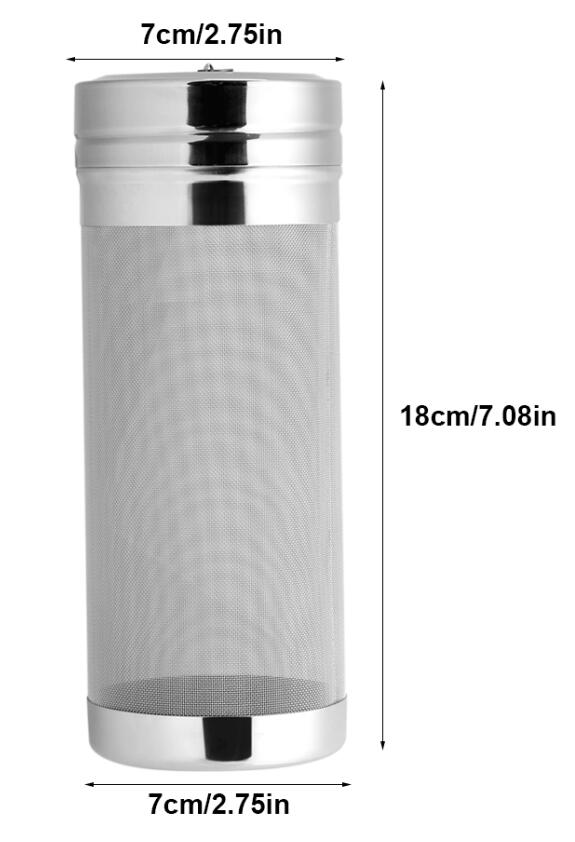 Edelstahl-Hopfensieb Für Selbstgebrautes Bier – 300 Mikron, 10x25,5 Cm, Mit Haken – Für Klareres Bier, Korrosionsbeständig