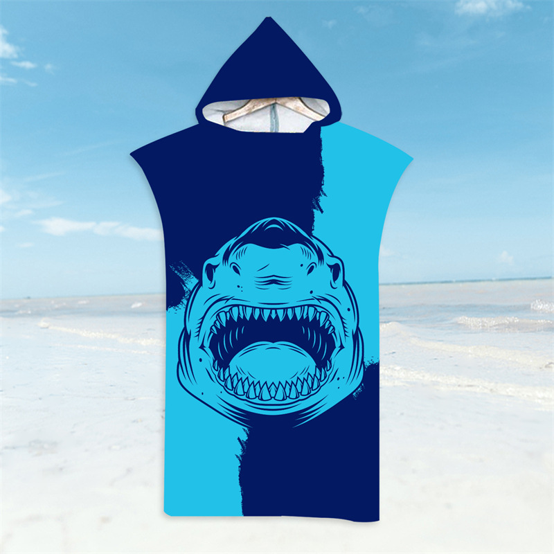 Albornoz de ballenas de cola, toalla de playa, tortuga marina, toallas de baño de secado rápido, capa ligera con capucha, natación, Surf, Poncho para hombres y mujeres adultas: Gris oscuro