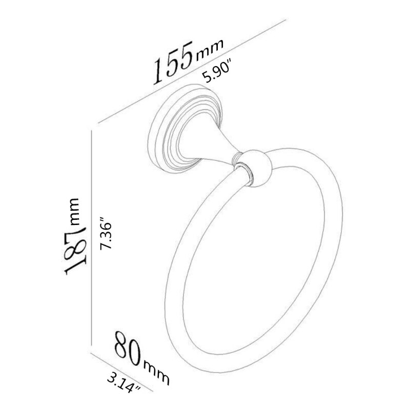 Towel Ring Hand Towel Holder for Bathroom Hand Towel Racks Wall Mount 425C