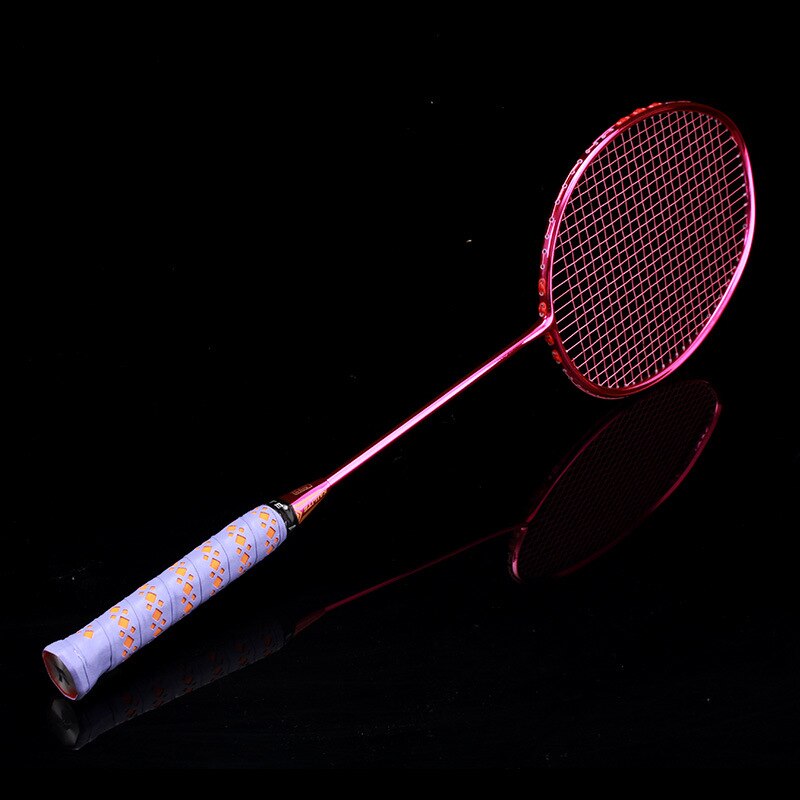 Carbon Badminton Racket Ultra-light 4U Badminton Racket Single Shot Competition Men And Women Training Racket -40: Pink