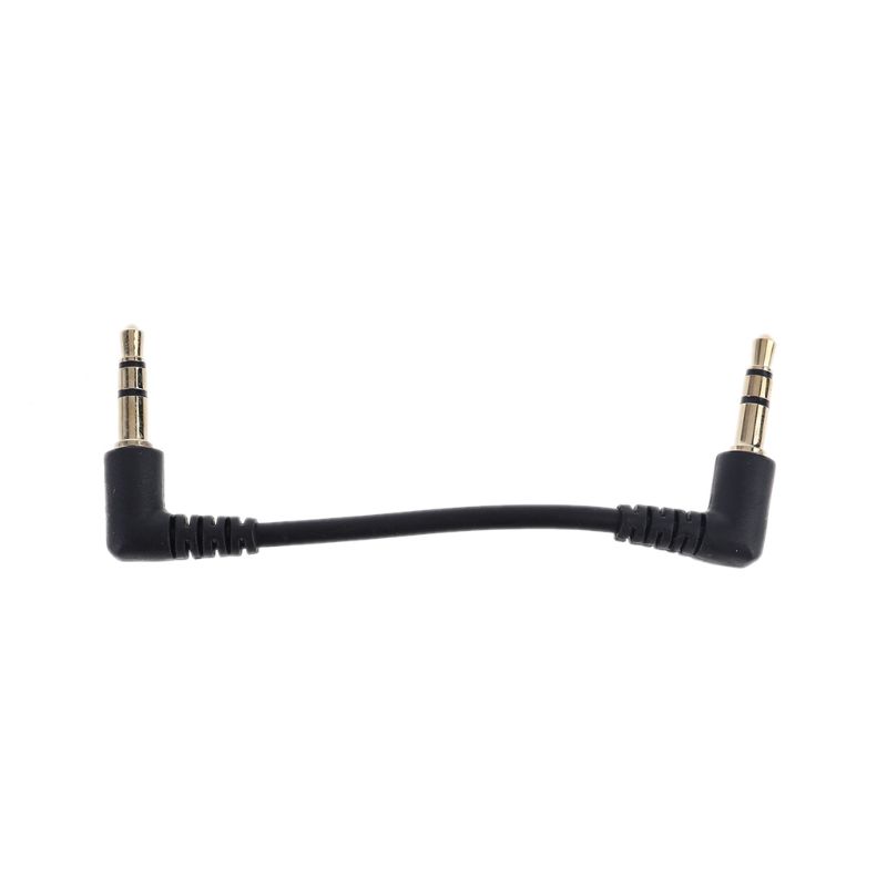 Dual cable , 90- degree right angle, 3,5mm jack plug to plug, stereo aux cable