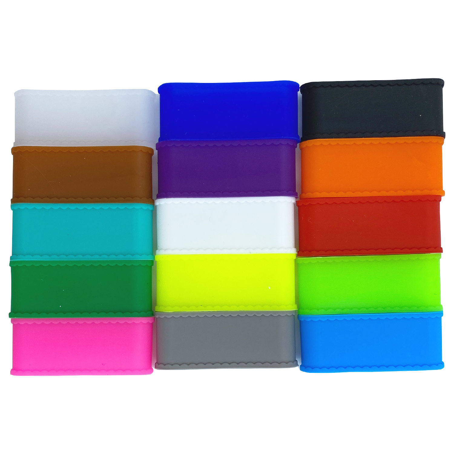 15PCS Tennis racket handle, silicone ring, multi-color fixed tennis grip, rubber ring: Red