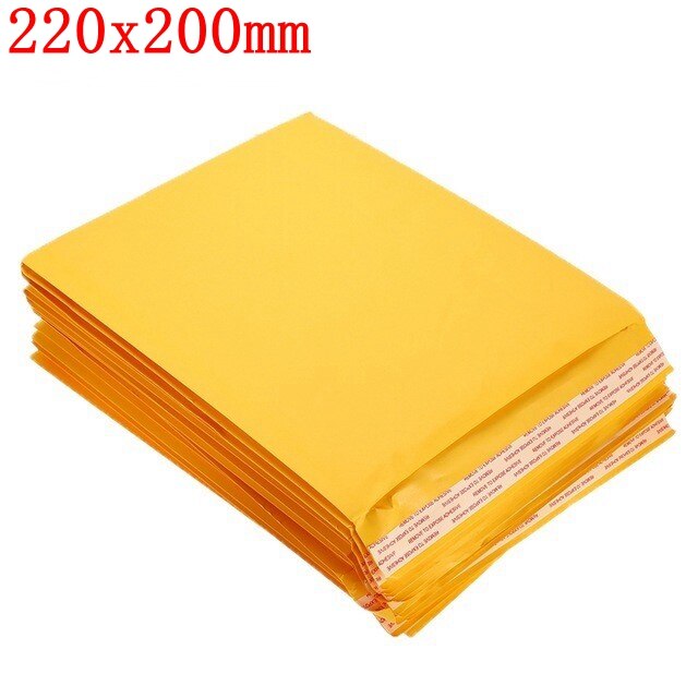 50 PCS/Lot Kraft Paper Bubble Envelopes Bags Mailers Padded Envelope With Bubble Mailing Bag: 220x200mm