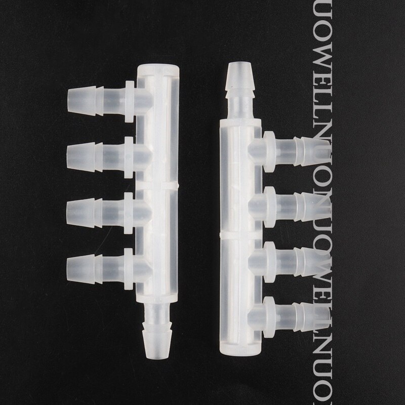 10Pcs 2.4~9.5mm PP 5-Way Connector Food Grade Equal Dia Side FIve-Ways Joint Garden Irrigation Pipe Joints Aquarium Tank Adapter