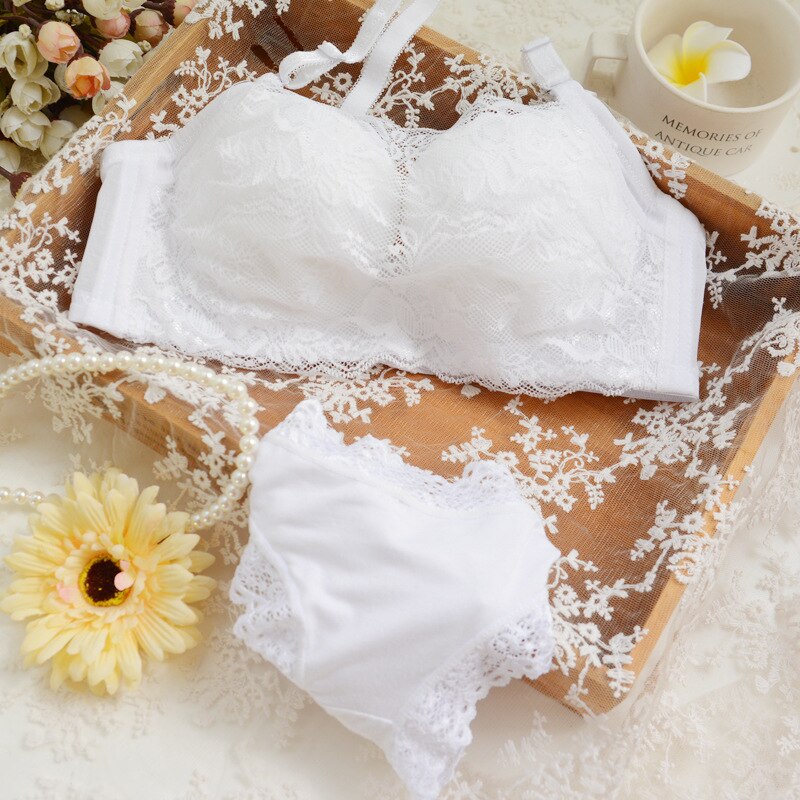 Brand children Underwear Intimates Lace Comfortable trainning Bra Set Young Girls Sweet Lace Bra and briefs