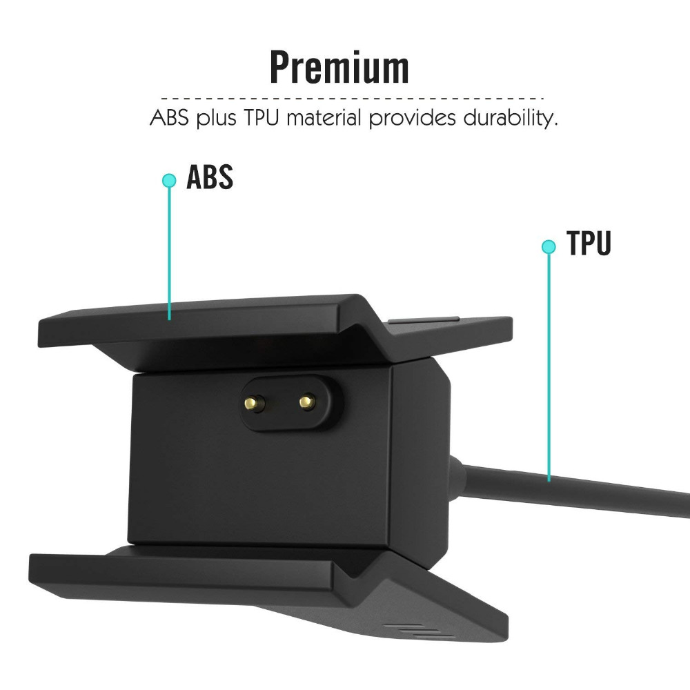 Charger with Reset Button for Fitbit Alta Replacement USB Charging Cable Cradle Dock Cable Adapter Smart Watches