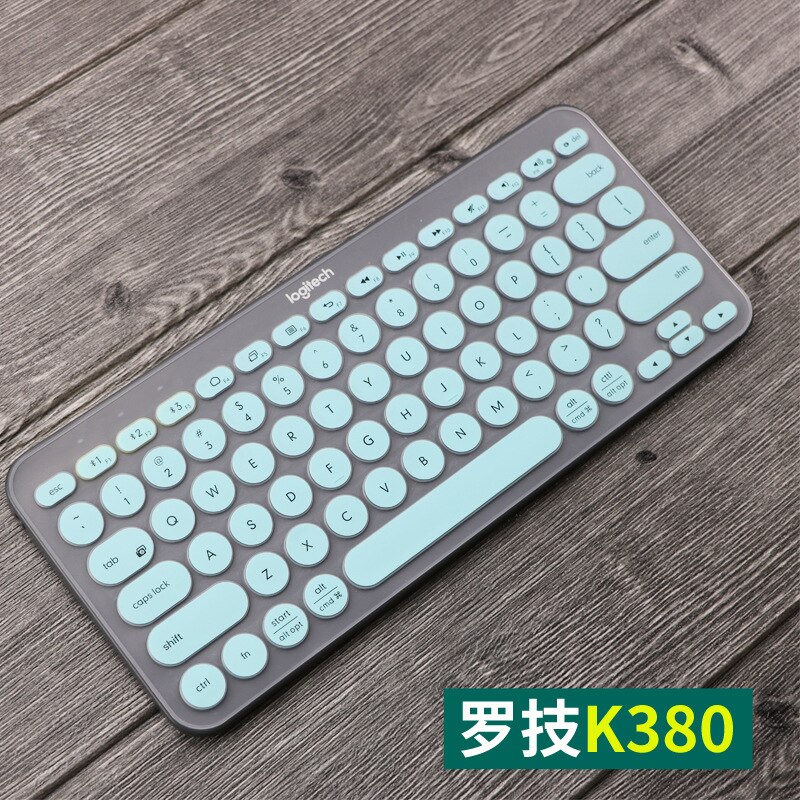 Keyboard Protector Ultra Thin Silicone Laptop Keyboard Cover Skin Protector for Logitech K380 Keyboard: whiteblue