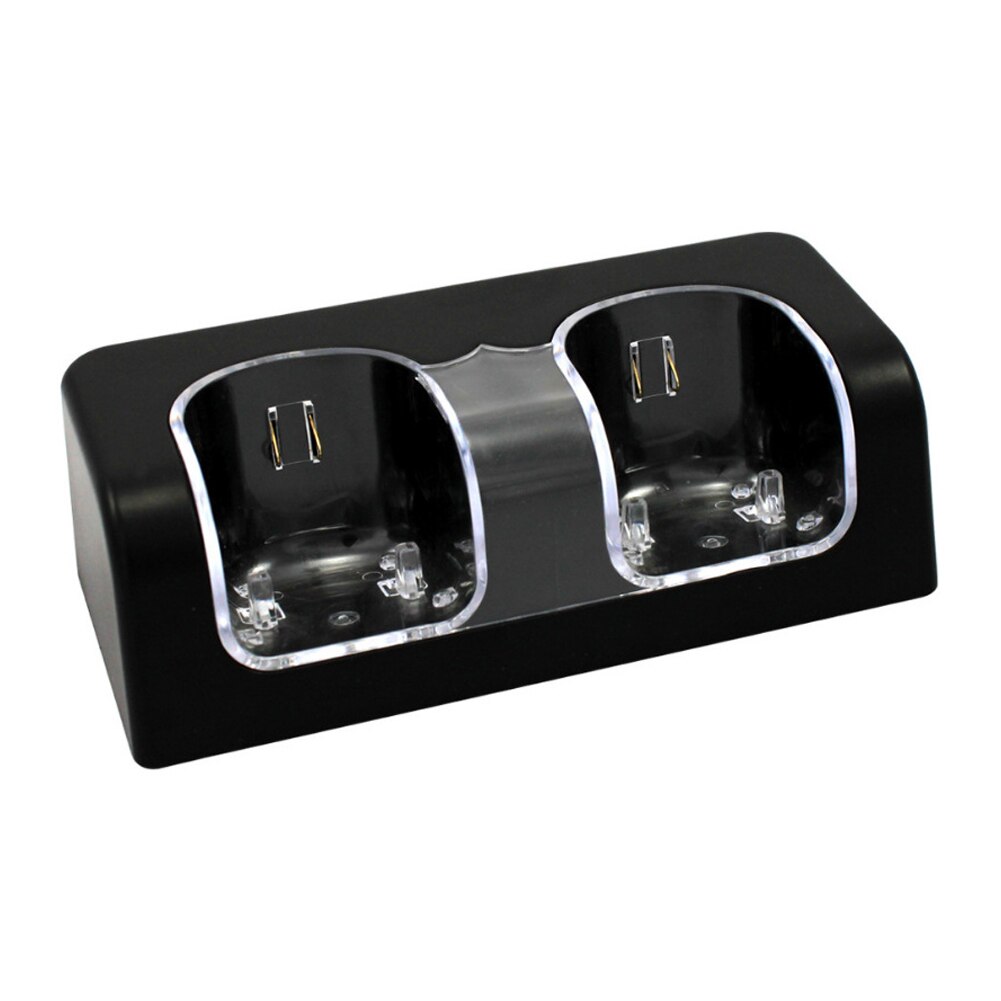 Base de carga de luz LED para Nintendo Wii, cargador para mando, estación Dual #734