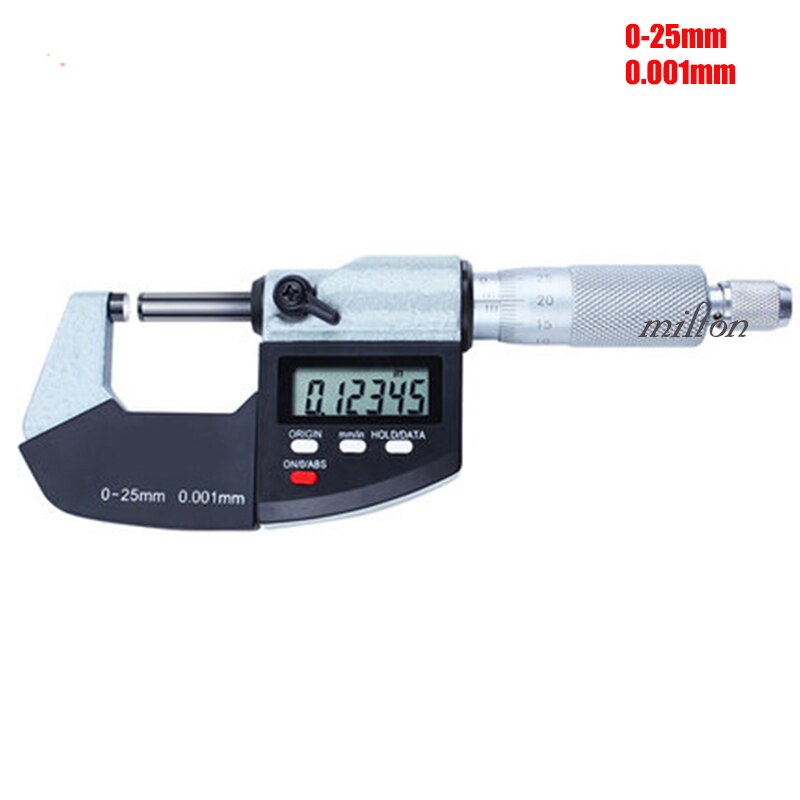 0.001mm Digital Outside Micrometer 0-25mm 25-50mm 50-75mm 75-100mm Electronic Micrometer Caliper Gauge Meter Micrometer Carbide