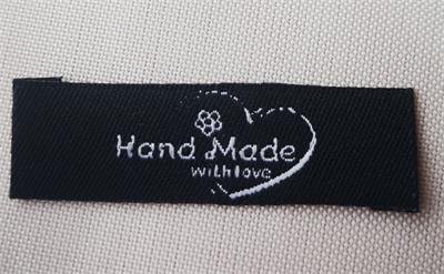 Etiquetas hechas a mano para juguetes, Etiquetas bordadas, no se decolora, bolsa de tela hecha a mano con etiqueta de amor, 100 Uds.: Zinc envejecido