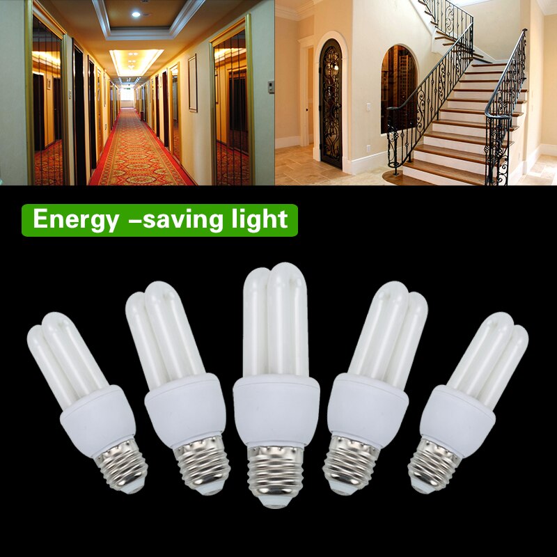 Spaarlampen 5W 11W 15W 20W Stok Gloeilampen Lage Energie Energiebesparende Cfl schroef 2U E27 Lampen Wit Licht