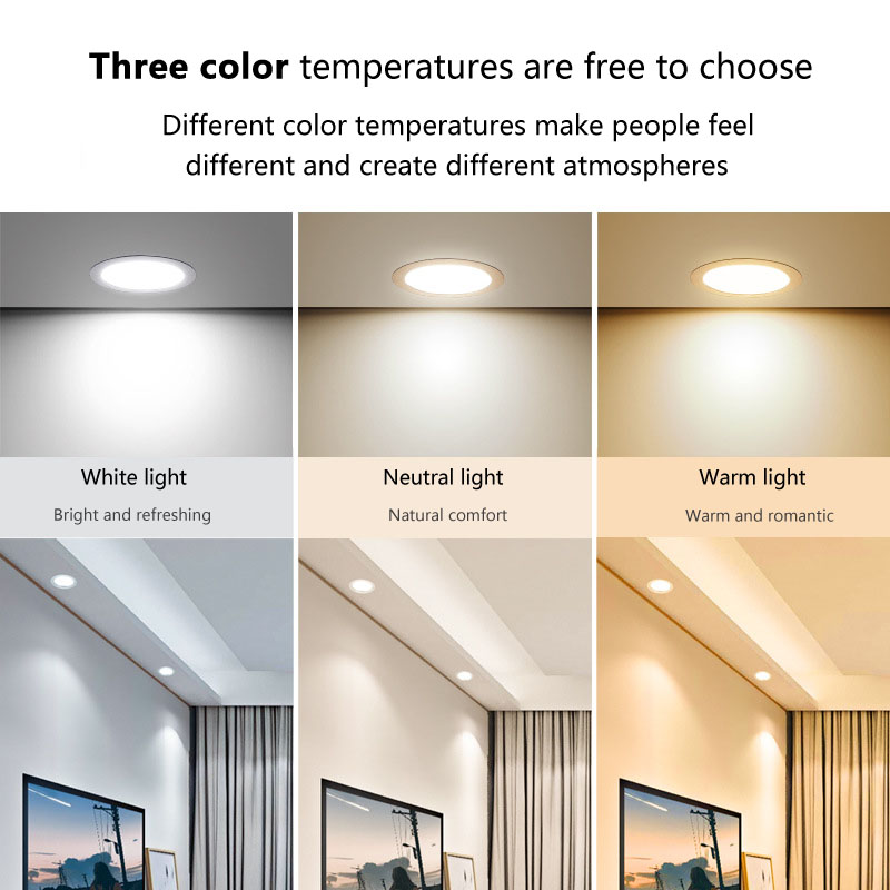 Panel de luz LED integrado NEARCAM, luz de techo oculta 3W6W12W15W18W, luz descendente para el hogar, luz plana, luz de techo comercial