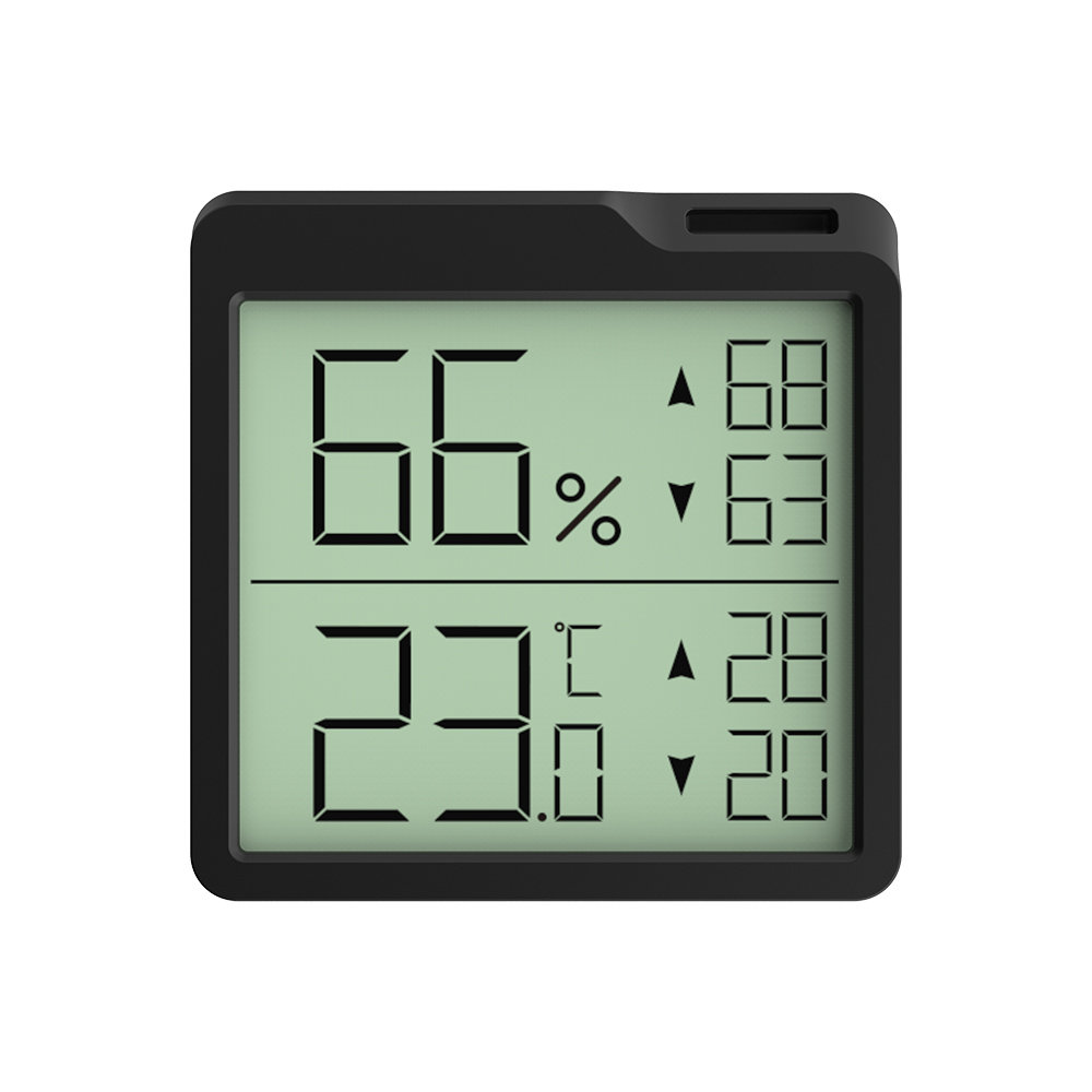 -20-60 ℃ Temperatur- und Luftfeuchtigkeitsmesser, LCD-Digitalanzeige, Temperatur- und Luftfeuchtigkeitserkennung, Thermometer für Höhle Innenbereich, zum Aufhängen: Gold