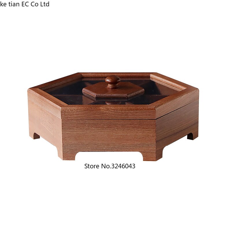 Europæisk slik æske i massivt træ med låg tør frugt snack æske hjem træ nødder melon opbevaringsæske bryllup