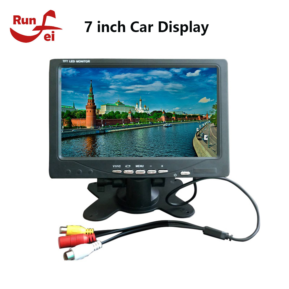 7 tommer bilvisning af bilmonitor bærbar skærm support pal / ntsc videoindgang 800 x 480 bil-tv