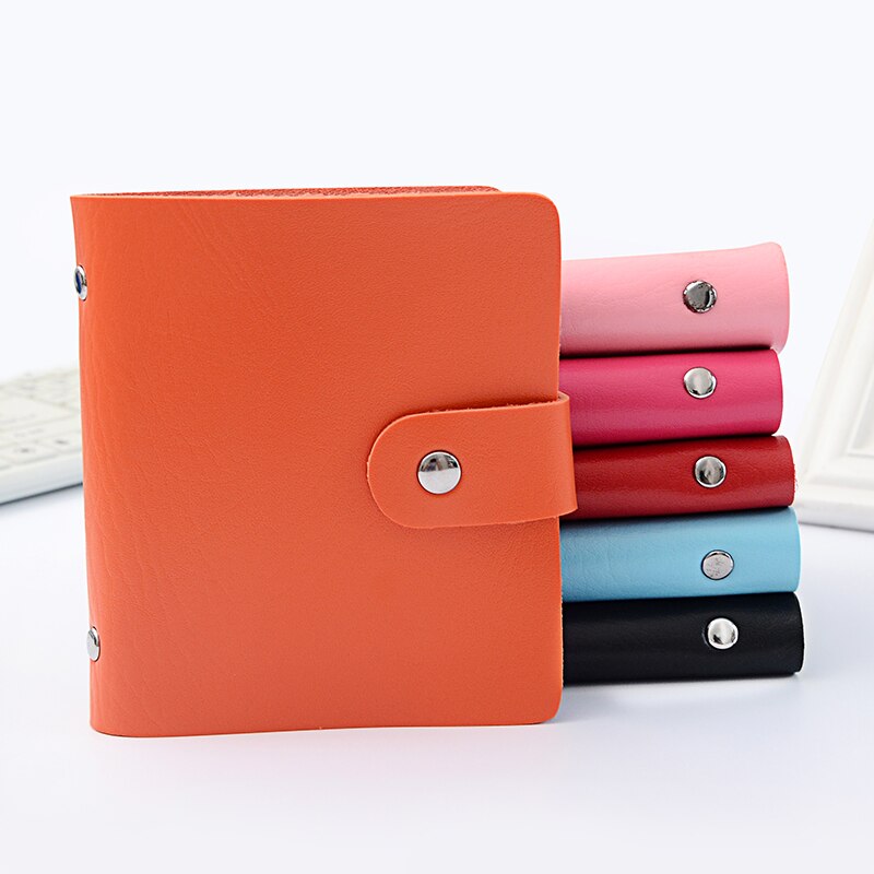 Mini PU Name Card Holder Card package Business Card Holder Card Book Leather Office School Supplies