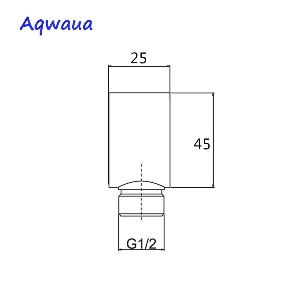 Aqwaua suihkupään liitin suihkutarvikkeet pyöreä kylpyhuone b seinään kiinnitettävä liitin messinki rungon kiinnike kylpyhuoneeseen