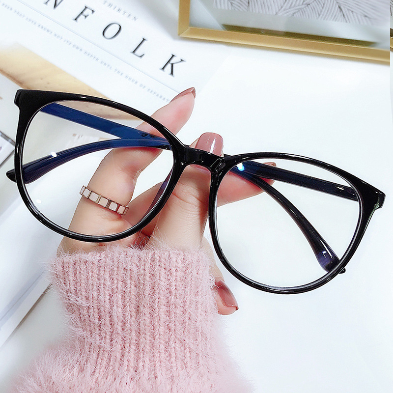 Transparent Computer Glasses Frame Women Men Anti Blue Light Round Glasses Blackout Glasses Optical Glasses Lenses: Khaki