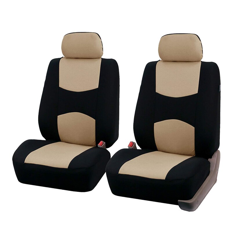 Autoyouth bilsete dekker fullt sett bilsete beskyttelse deksel bil setetrekk universelt biltilbehør bil-styling: Beige 2 deler
