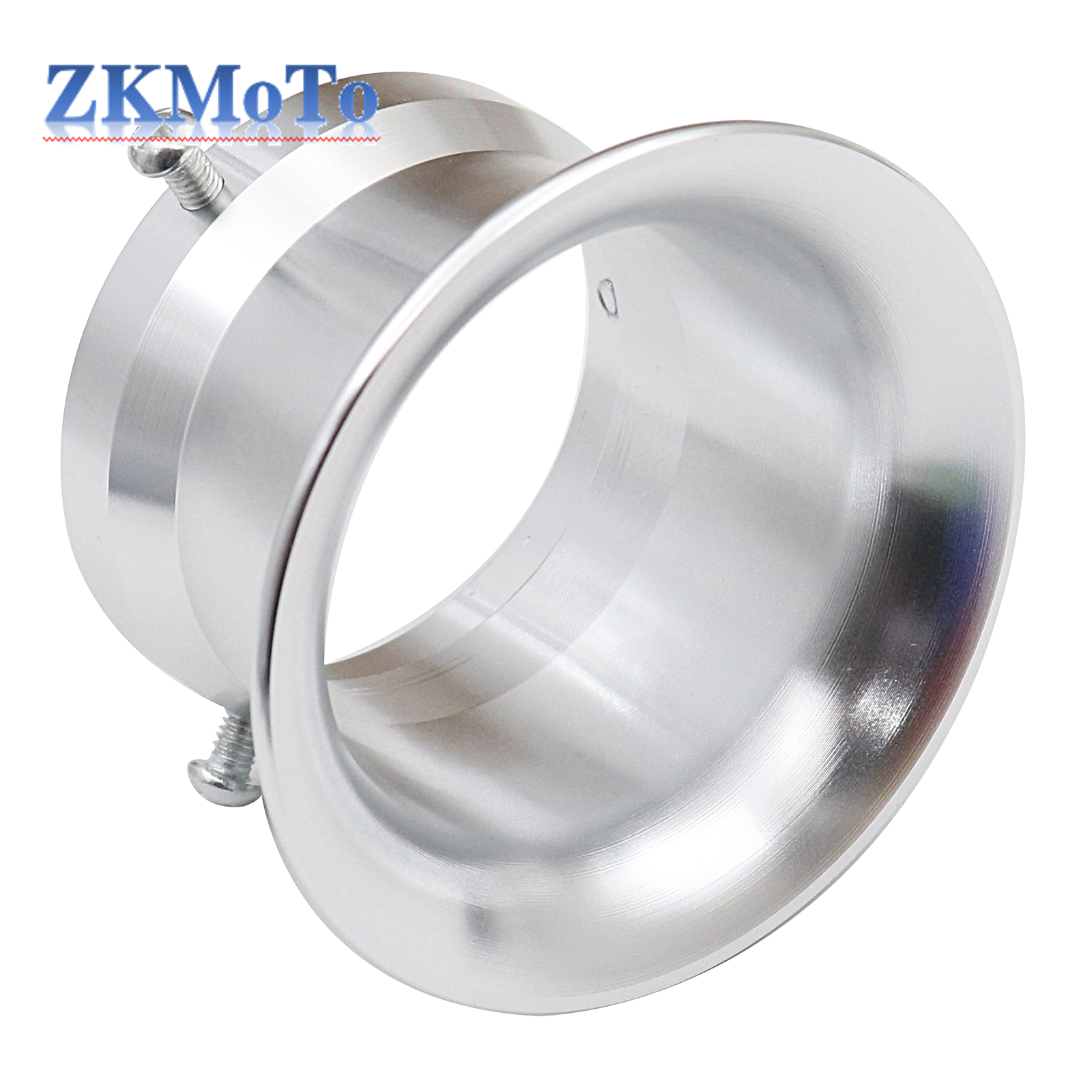 50Mm Motorfiets Luchtfilter Windhoorn Beker Trompet Voor Keihin Pwk Oko Mikuni 21Mm 24 26Mm 28Mm 30Mm Pe28 30 Carburateur Enz: Zilver