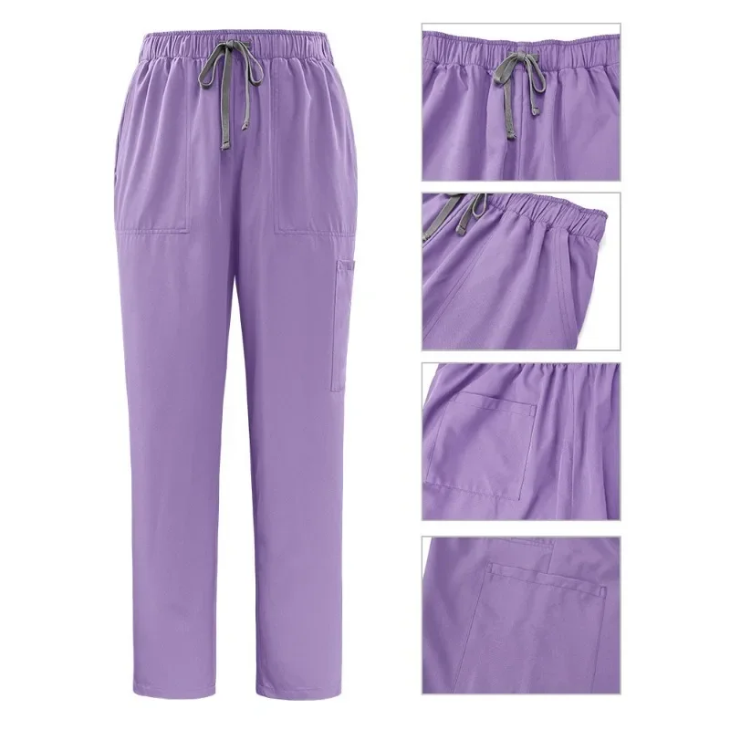 Uniformes médicos Unisex para hombres y mujeres, ropa de enfermería, disfraz de belleza, conjuntos de batas de enfermera, ropa de trabajo para médico y dentista, Tops clínicos, pantalones