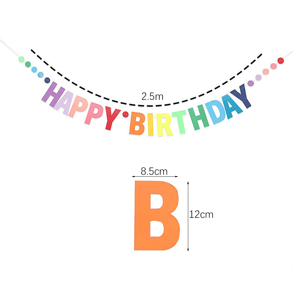 Banner de feliz cumpleaños, decoración de de cumpleaños, serpentinas, guirnalda, bandera, adorno de jardín para sala de estar, banderines de escena para niños y adultos