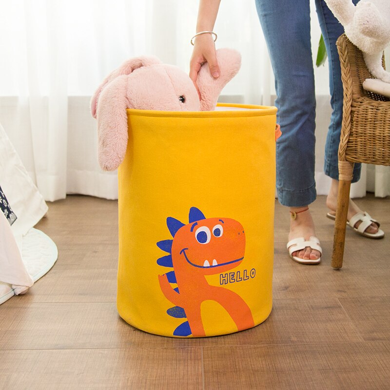 Laundry Basket Toy Storage Baskets Home Organizer Bin Stripe 40*50cm Large For Washing Dirty Clothes Cotton Folding Waterproof