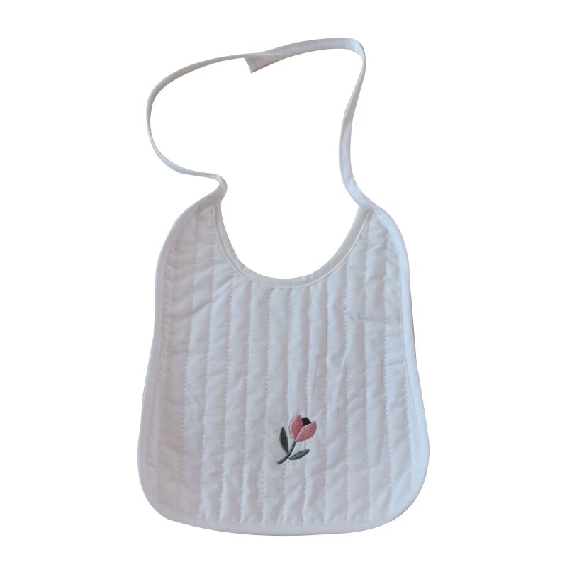 Serviette de salive pour -né, broderie d&#39;animaux de dessin animé, bavoir d&#39;alimentation pour bébé