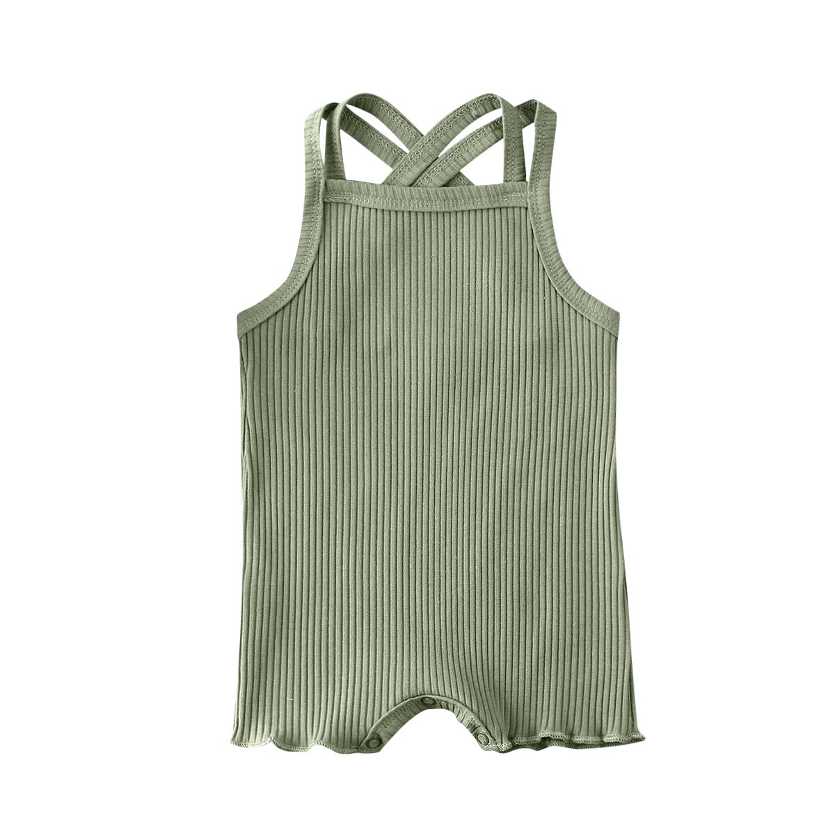 Wallarenear 0-18M Baby Zomer Kleding Baby Kids Jongen Meisje Baby Romper Jumpsuit Katoen Outfits Set Geribbeld Solid kleding: A / 12m