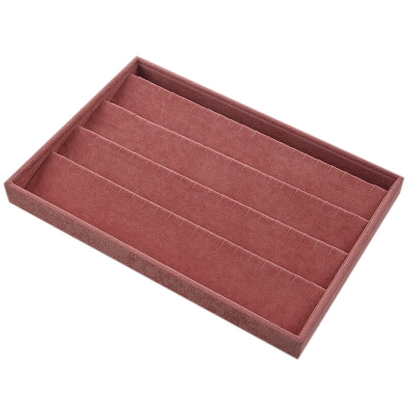 Jewelry Display Organizer - Wood Tray Holder - Necklace, Earrings, Bracelet Storage Box: Pink Cutting Disk