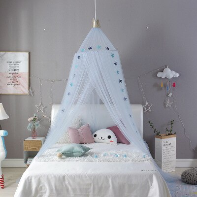 Baby Bed Mosquito Net Canopy Cot Curtain Girl Room Decoration Crib Netting Tent Crown Hanging Net Princess Tents Baby Room Decor: WJ3664G