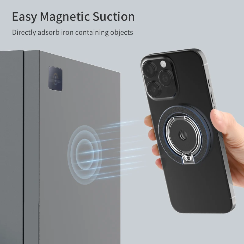 Double Sided MagSafe Phone Stand Magnetic Phone Ring Holder Kickstand Magnet Grip for iPhone 16 15 14 13 Android Gym Car Holder