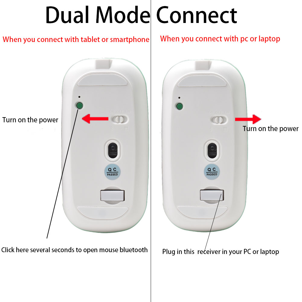 Rechargeable Wireless Mouse for Xiaomi Pad 5 Pro 11 Tablet 2.4G USB Dual-mode Wireless Mouse For XIAOMI Mi Pad 5 Mipad 5