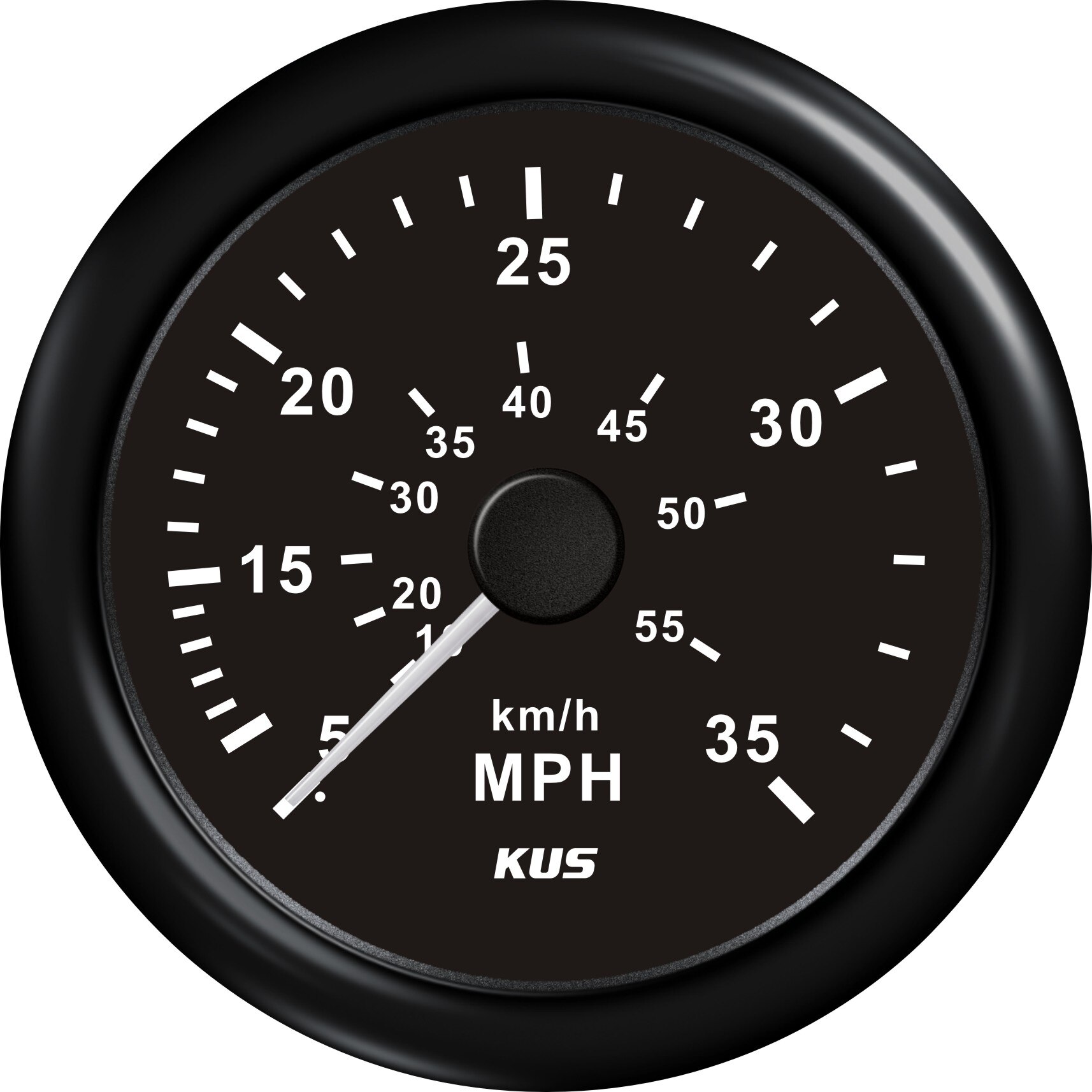 KUS-Medidor de velocidad para barco, velocímetro de presión marina, tubo Pitot, señales de presión de 0-35MPH, 85mm