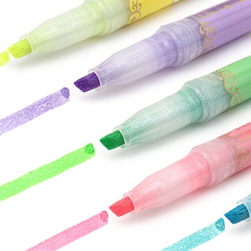 Bolígrafo de perlas brillantes de Japón Zebra KIRARICH, juego de 3/5 colores, WKS18 resaltador de Color, papelería para estudiantes