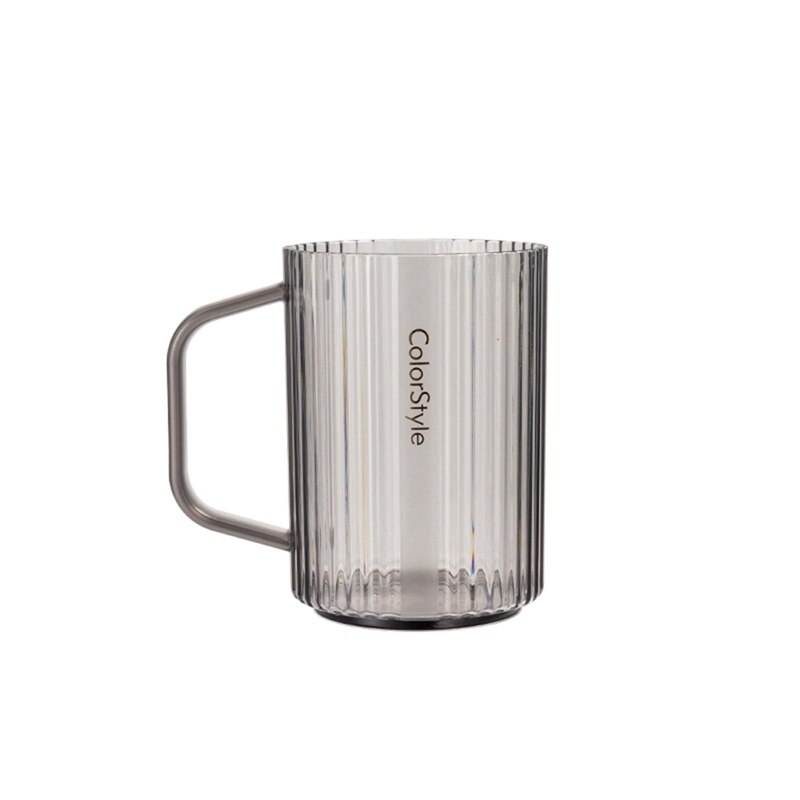 Simple Striped Bathroom Tumblers Plastic Mouthwash Cup Coffee Tea Water Mug Home Travel Toothbrush Holder Cup Drinkware Tools: H1