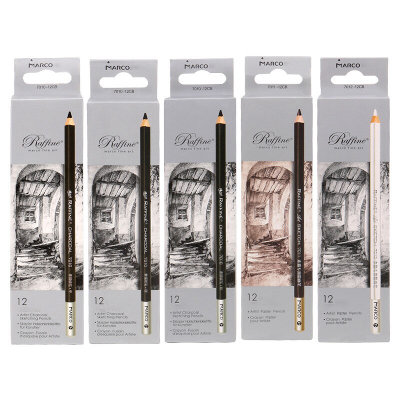 Charcoal Pencil White Charcoal High Light Pen Sketching Pencils Art Supplies Drawing Pencil Soft Medium Hard Charcoal Pencil