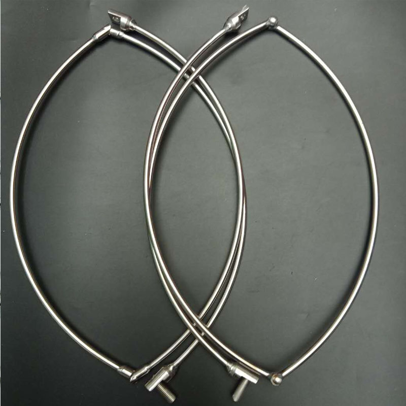 Durable Folding Stainless steel Fishing Nets Head Ring with Small Hole Nylon Mesh Landing Net Network Trap No Pole