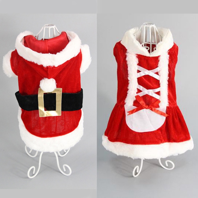 Paar kerst hondenkleding voor kleine honden winterjas franse bulldog jas chihuahua shih tzu outfit puppy huisdier kleding xxs-l