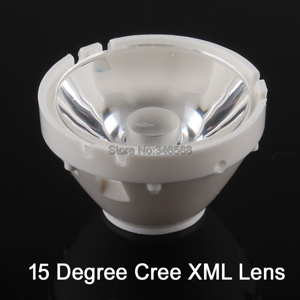 10 stks 20mm Wit 15 Graden Water Clear LED LENS/Reflector Collimator voor CREE XML/XM-L/ XML2/XM-L2 LED Emitter Kralen