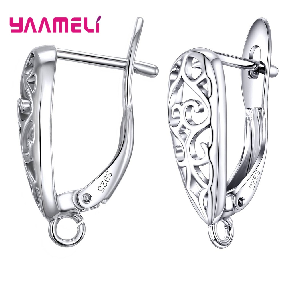 S925 plata esterlina hallazgos pendientes Leverback Earwire accesorios componentes accesorios suministros hechos a mano