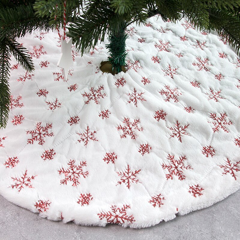 90/122Cm Pluche Kerstboom Rok Sneeuw Kunstmatige Bont Kerstboom Bodem Kussen Party Decor Navidad Xmas Tree base Cover: tree skirt 3 / 90cm