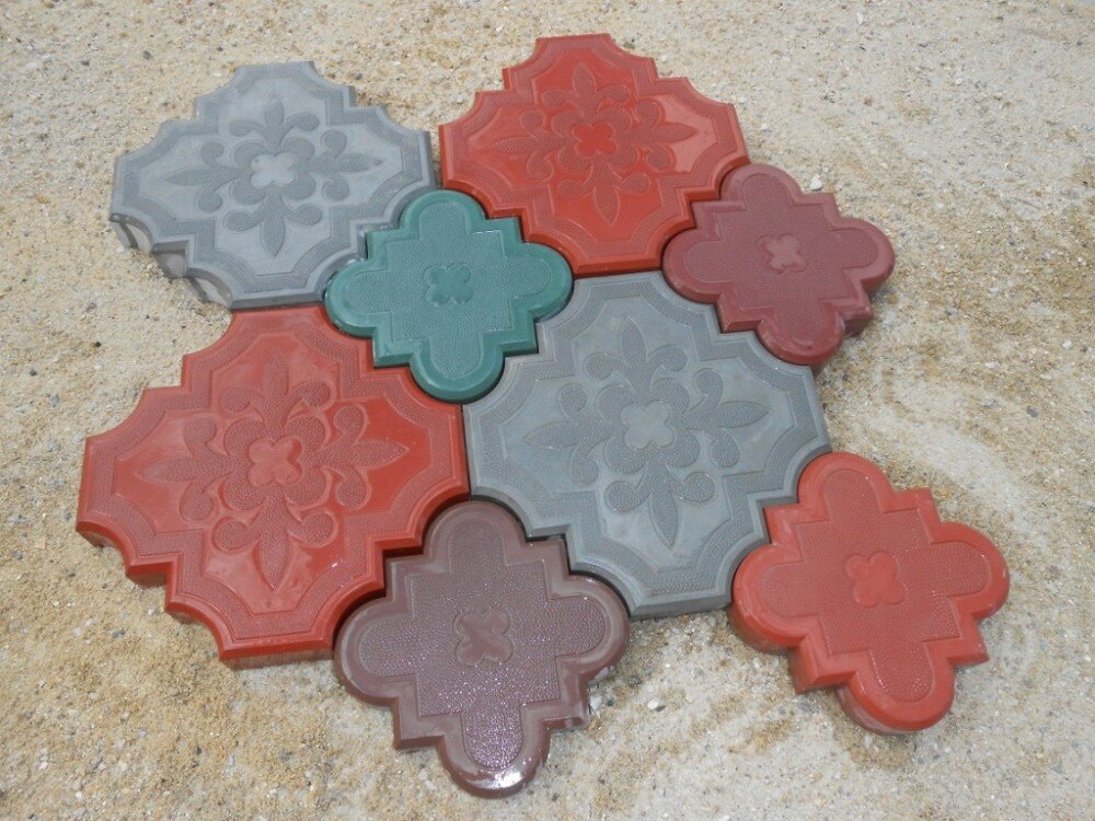 Plastikowe formy robić betonowych płyt chodnikowych kamień ścienny płytki cementowe "N koniczyna" płyty chodnikowe plastikowe formy najlepsza cena