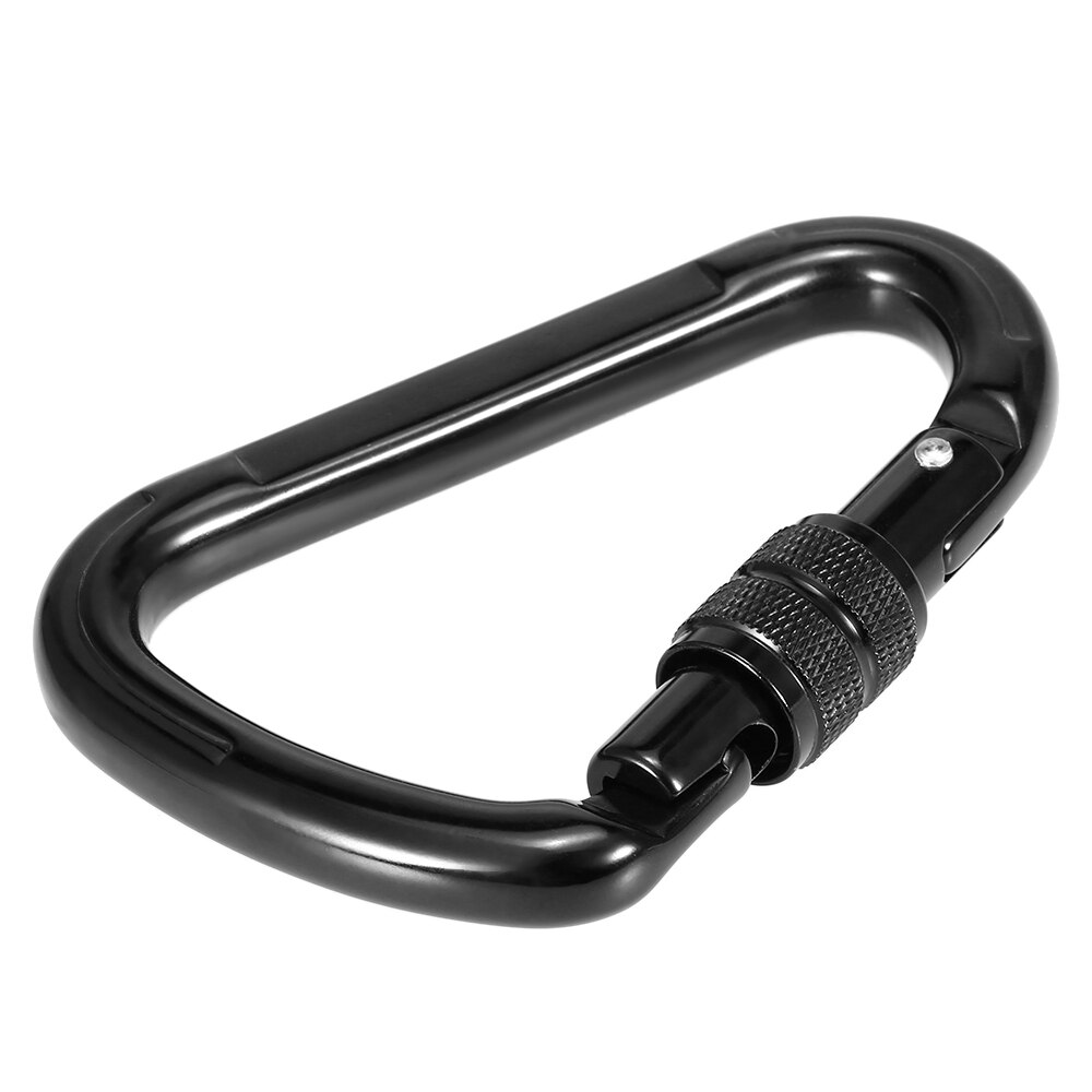 2 Pack 25KN Carabiner Screw Locking Gate Carabiner Fishing D-shape Climbing Carabiner Rappelling Climbing Equipment mosqueton