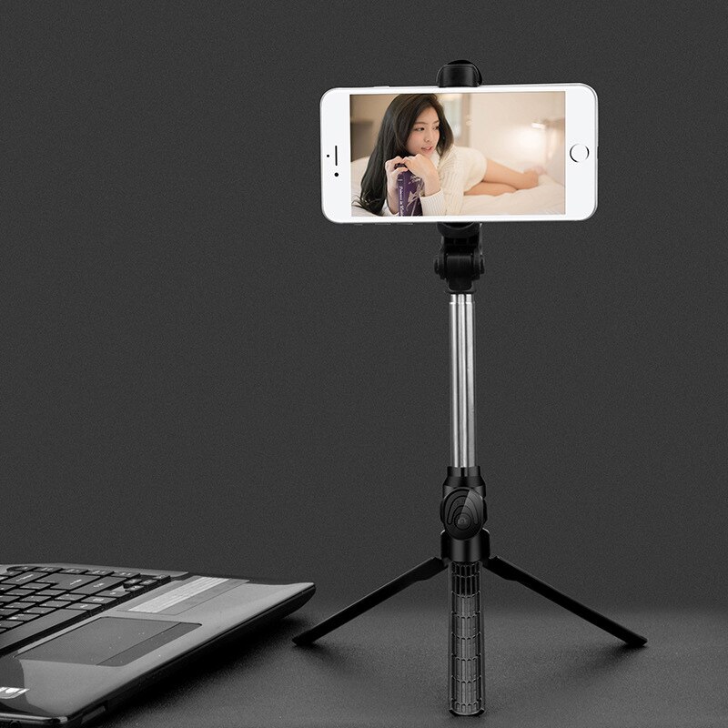 4 w 1 bezprzewodowy statyw Bluetooth Selfie Stick z pilotem Selfie wysuwany składany Monopod dla iPhone Samsung Huawei