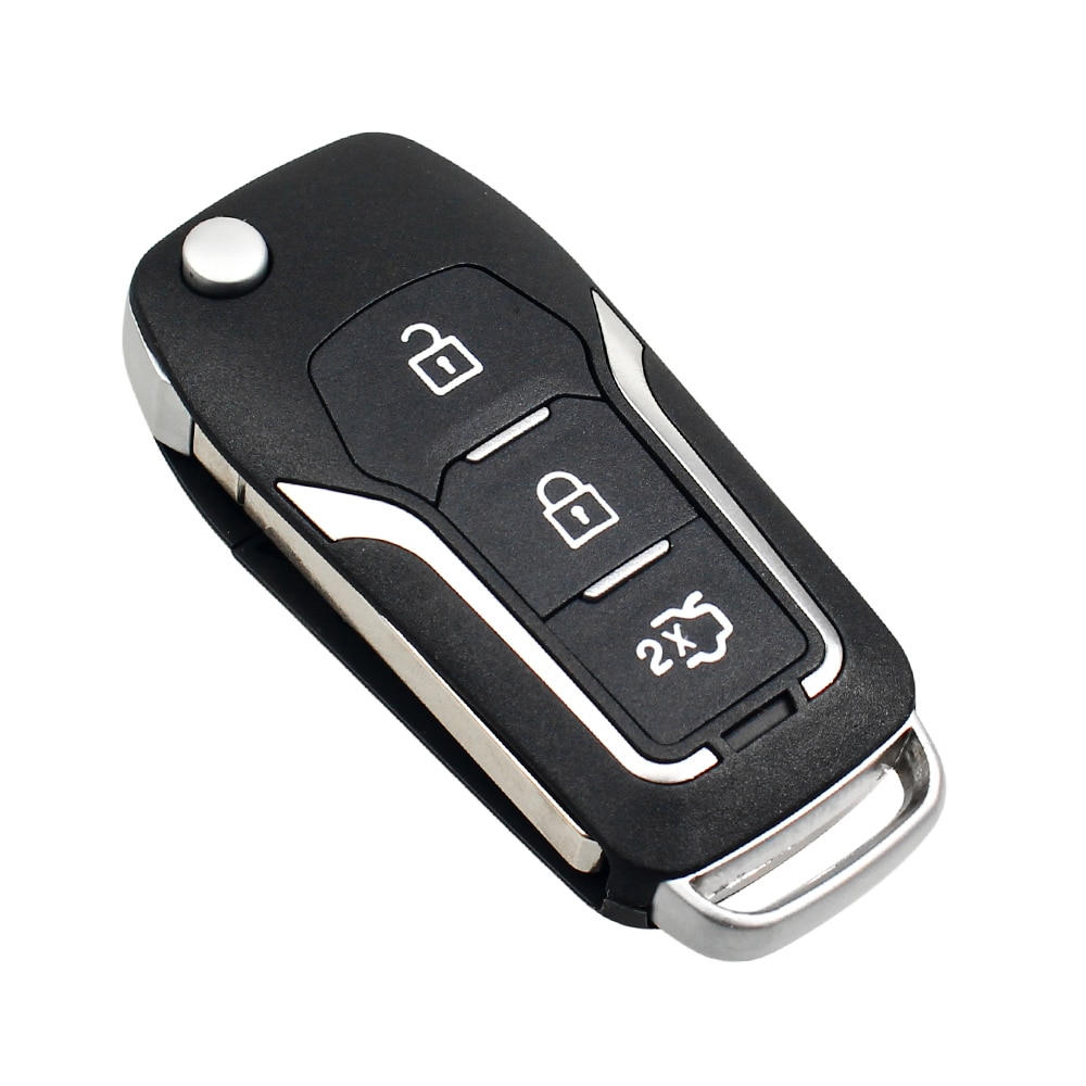 KEYYOU 433MHz Modified 3 Buttons Flip Folding Remote Control Key For Ford Focus Max S Fiesta Fob Case With Chip HU101 Blade