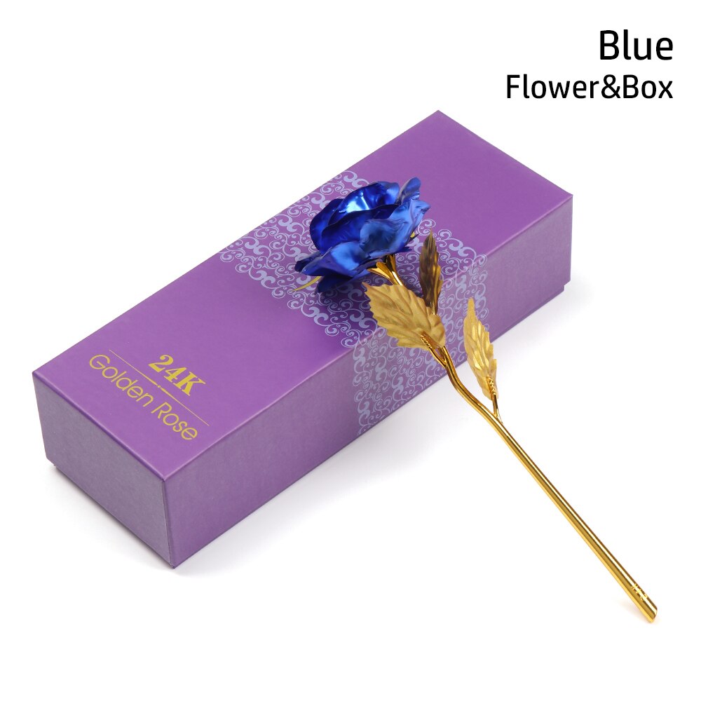 1Set Mini Crystal Rose Artificial Flower Rose Craft Table Decor Valentine's Day Year Wedding Favors And Souvenirs: blue